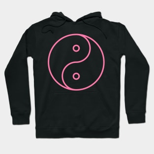 Yin Yang pink - Ancient Chinese philosophy symbol Hoodie